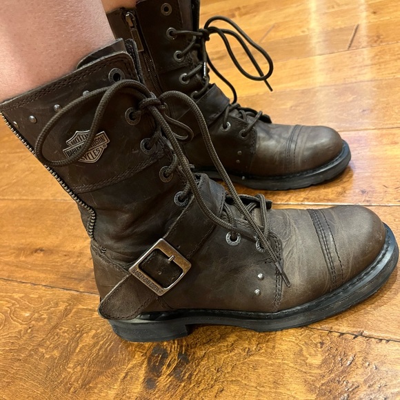 Harley Davidson Motorcycle riding brown riding boots in EUC! - Picture 12 of 16